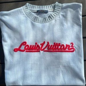 Authentic Louis Vuitton T-Shirt in baby blue